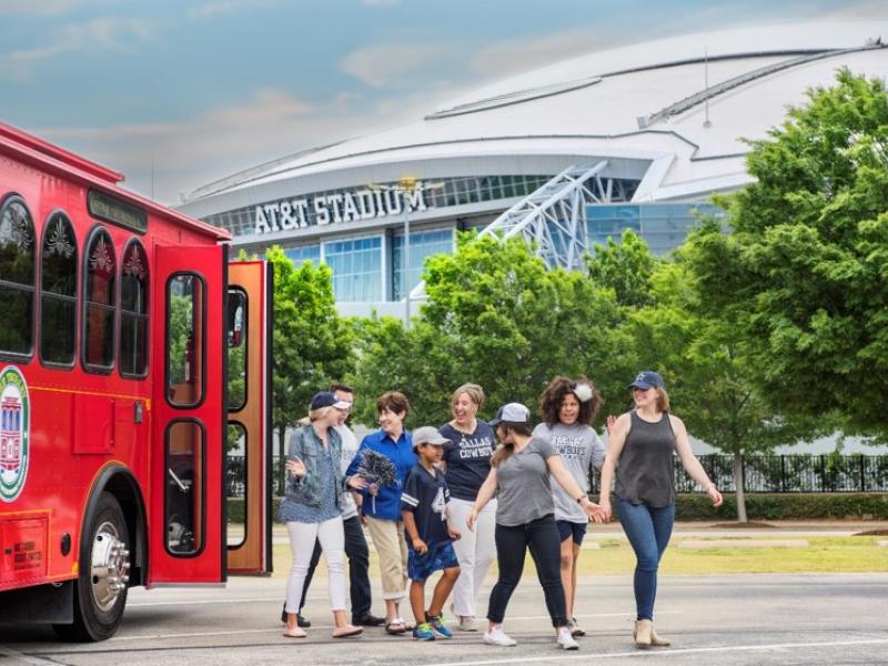 Arlington trolley at AT&T stadium